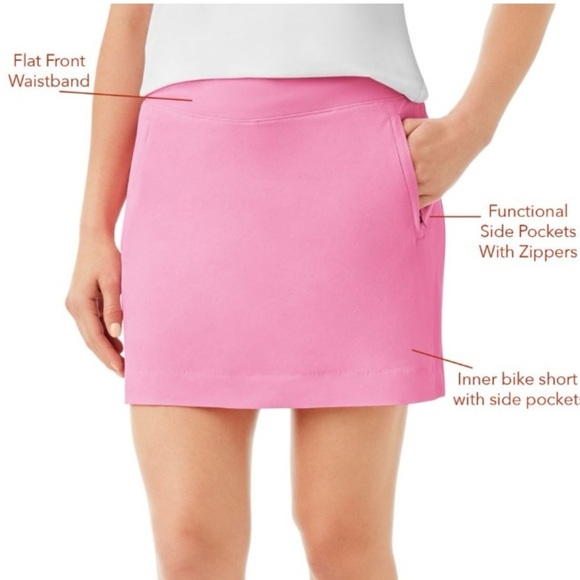 NWT Member Mark stretch skort with pockets pink. - Picture 6 of 9